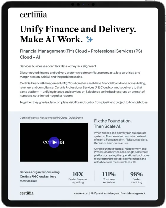 Unify Finance and Delivery Tab Cover