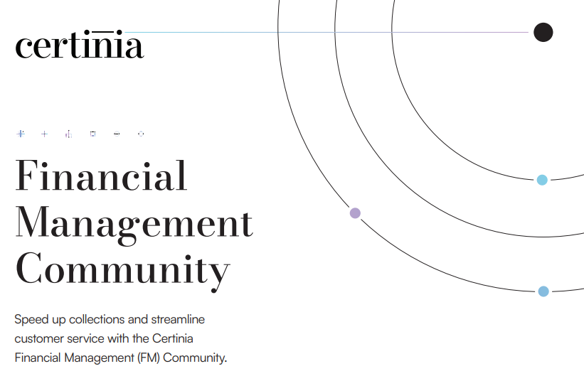 solution brief for Certinia Financial Management Community