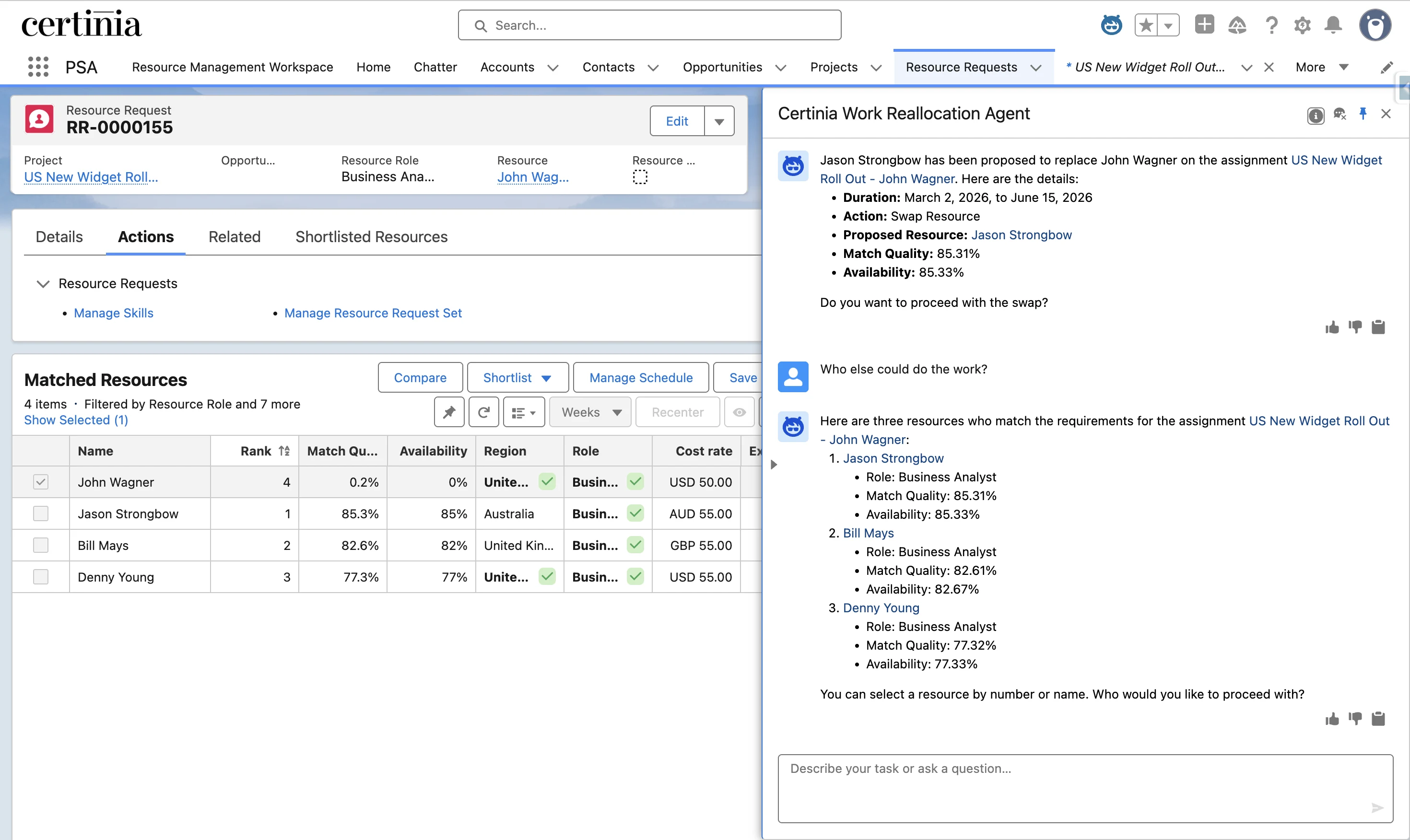 Certinia Spring 2026 Release - SCREENSHOT - Reallocation Agent.webp