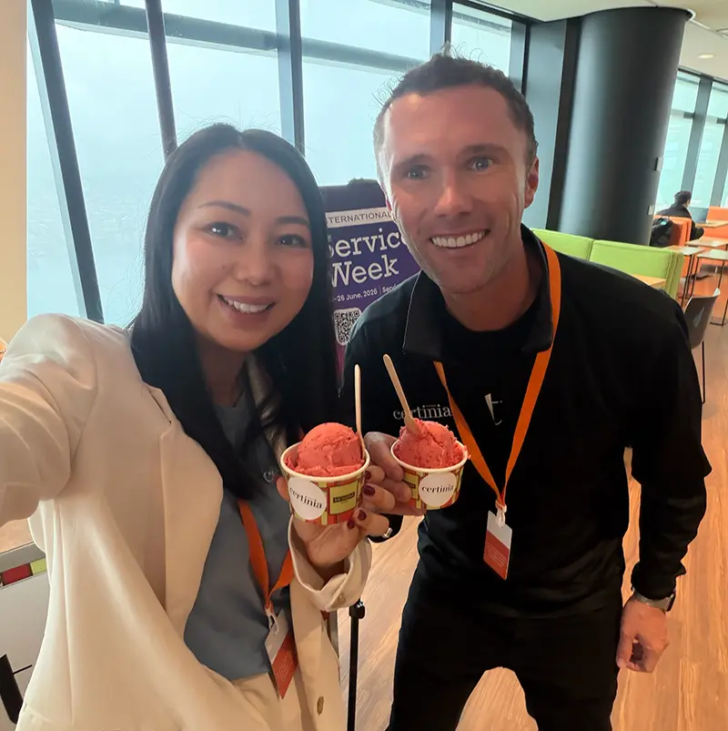At the Salesforce Tower In Sydney, Services Week participants celebrated and connected over Messina gelato, a cult-favourite Sydney gelato brand.
