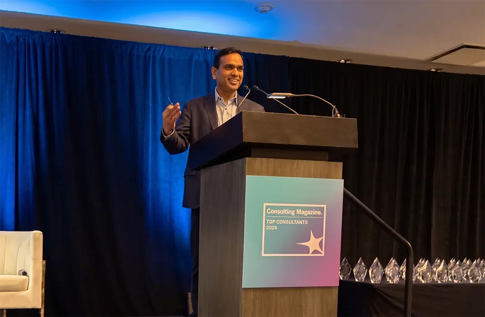 Certinia CBO Prasad Sulur spoke at Consulting Magazine&rsquo;s  2026 Top Consultants Professional Series event during Services Week