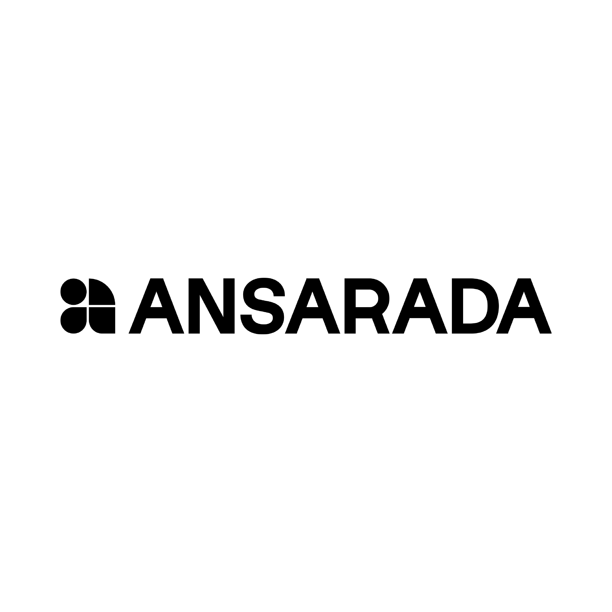 Ansarada logo with black block-letter text and a geometric black icon - Certinia customer